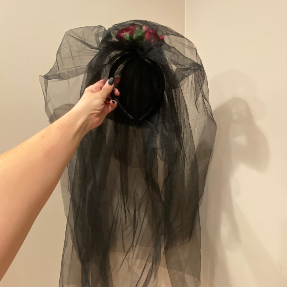 Black Veiled Headband